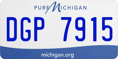 MI license plate DGP7915