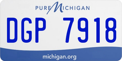 MI license plate DGP7918