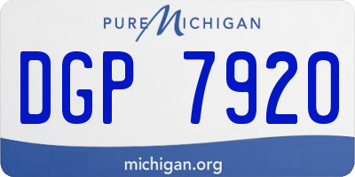 MI license plate DGP7920