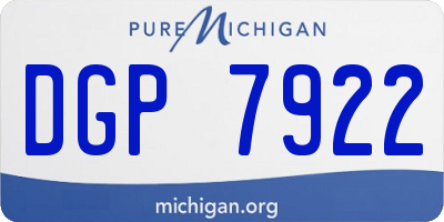 MI license plate DGP7922