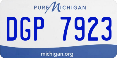 MI license plate DGP7923