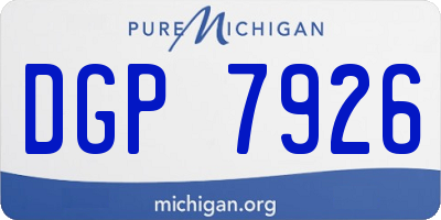 MI license plate DGP7926
