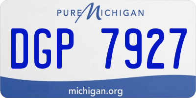 MI license plate DGP7927