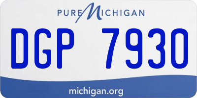 MI license plate DGP7930