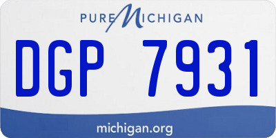 MI license plate DGP7931