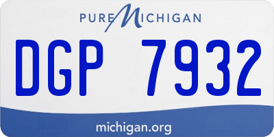 MI license plate DGP7932