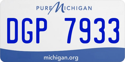 MI license plate DGP7933