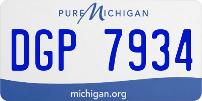 MI license plate DGP7934