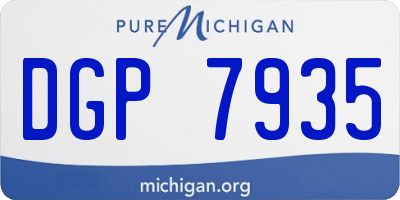 MI license plate DGP7935