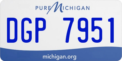 MI license plate DGP7951