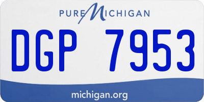 MI license plate DGP7953