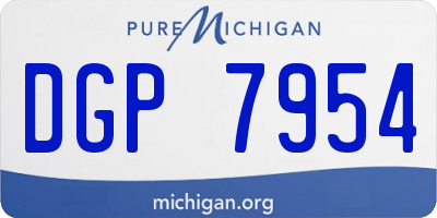 MI license plate DGP7954