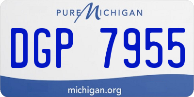 MI license plate DGP7955