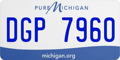 MI license plate DGP7960