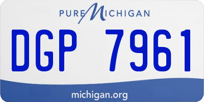 MI license plate DGP7961