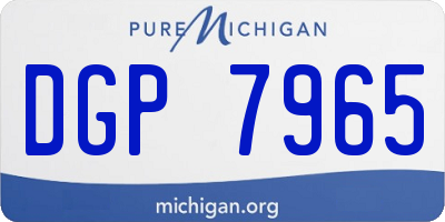 MI license plate DGP7965