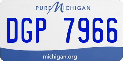 MI license plate DGP7966
