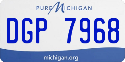 MI license plate DGP7968