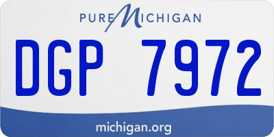 MI license plate DGP7972