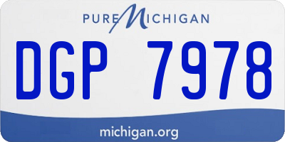 MI license plate DGP7978