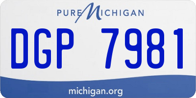 MI license plate DGP7981