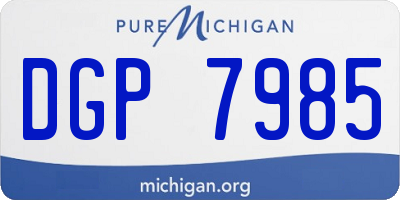 MI license plate DGP7985