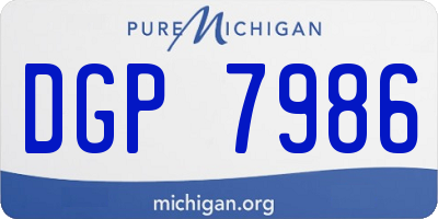MI license plate DGP7986