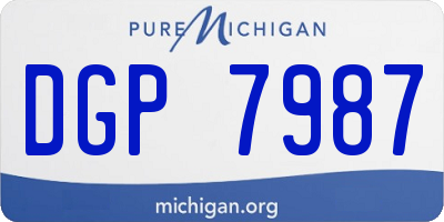 MI license plate DGP7987