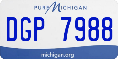 MI license plate DGP7988