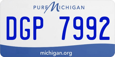 MI license plate DGP7992