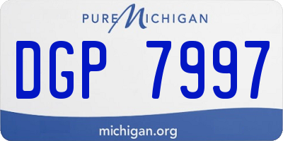 MI license plate DGP7997