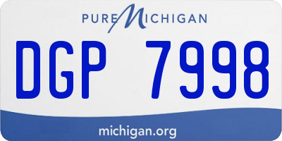 MI license plate DGP7998