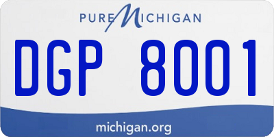 MI license plate DGP8001