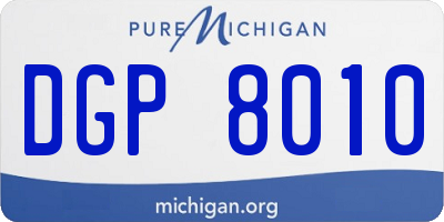 MI license plate DGP8010
