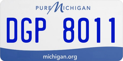 MI license plate DGP8011