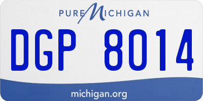 MI license plate DGP8014