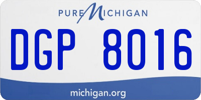 MI license plate DGP8016