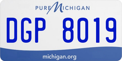 MI license plate DGP8019