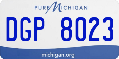 MI license plate DGP8023