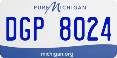 MI license plate DGP8024