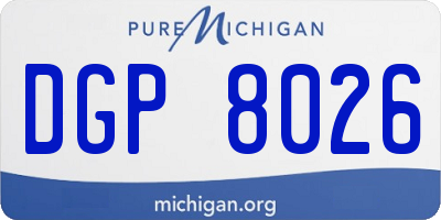 MI license plate DGP8026