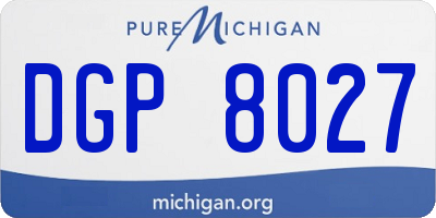 MI license plate DGP8027
