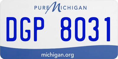 MI license plate DGP8031