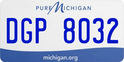 MI license plate DGP8032