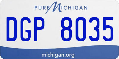 MI license plate DGP8035