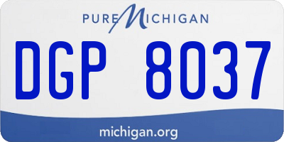 MI license plate DGP8037