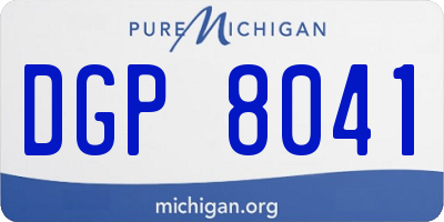 MI license plate DGP8041