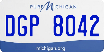 MI license plate DGP8042