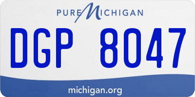 MI license plate DGP8047