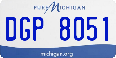 MI license plate DGP8051